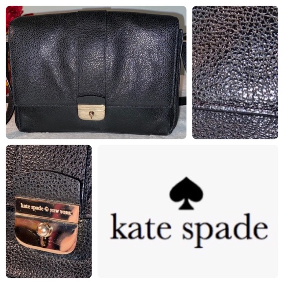 kate spade Handbags - Kate Spade Black Pebble Leather Shoulder Bag